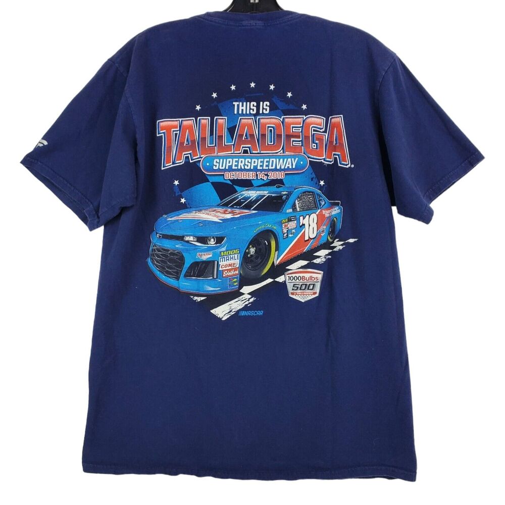 TALLADEGA SPEEDWAY Shirt Adult Medium Blue NASCAR October 14, 2018 FANATICS